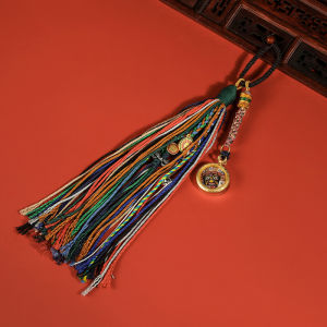Tibetan Pendant Thangka Handbag Pendant Keychain Tibet Souvenir Zachilam Tassel Ornament Amulet Car Hanging