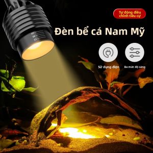 MONLEYTA | Đèn cá cảnh Đức Zoom Đèn chiếu sáng hồ nước ngọt bản địa Đèn LED chống bắn nước để tạo không khí cho hồ cá