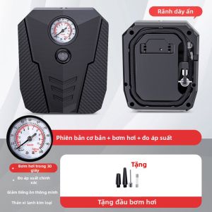 Bơm Không Khí Ô Tô Di Động có Đồng Hồ Đo Áp Suất