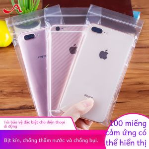 Chống Thấm Nước Chống Bụi Xuyên Thấu Vỏ Điện Thoại Di Động Bằng Nhựa Túi Bao Bì Tự Hàn Kín Dùng Một Lần Màn Hình Cảm Ứng Tương Thích