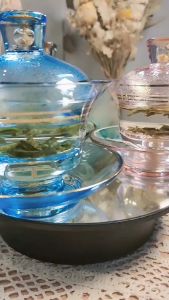 Chén Khải Tiềm bằng Thủy tinh dát Vảy Vàng 24 K Dung tích 180 ml