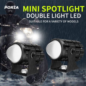 Mini Driving Light High and Low Yellow / White LED Anti Fog For Cars / Motorcycle LED Spotlight * 2