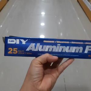 ฟอยอลูมิเนียม 30 x 7.62 ฟอยห่ออาหาร กระดาษฟอยล์ อลูมิเนียมสำหรับทำอาหาร