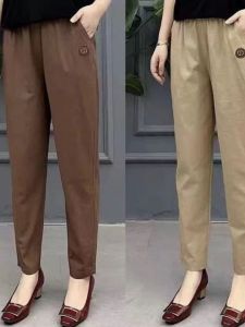 QIAOXIZI | Cotton Linen Loose Harem Pants