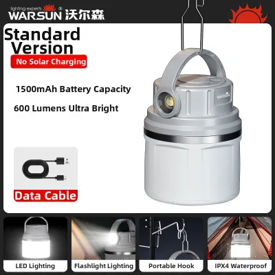 WARSUN | Solar Camping Light Super Bright Long Battery Life Emergency Hanging