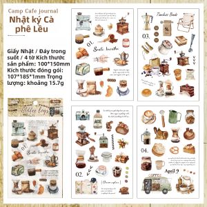 Stickers Punk | Nhãn Dán Trang Trí Chủ Đề Thực Phẩm Dã Ngoại cho Scrapbooking Handmade
