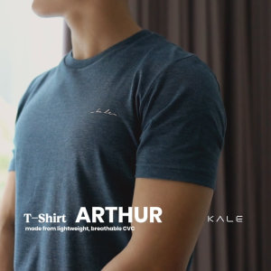 Kale Arthur T-shirt Cotton Viscose Asian Fit | Green