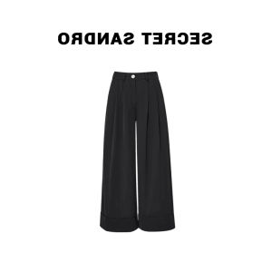 Quần Ống Rộng Thời Trang Thu Đông Dành Cho Nữ Quần Dài Đi Bộ Thường Ngày Dáng Ôm Dài Đến Mắt Cá Chân Màu Trơn Phong Cách Đường Phố