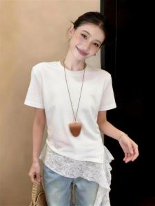 Lace Splice Tummy Tuck Slimming Top