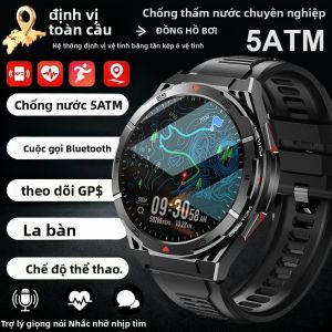 Đồng Hồ Thông Minh GPS Dành Cho Nam Màn Hình AMOLED 1.43 Inch 150+ Chế Độ Thể Thao La Bàn Gọi Bluetooth Theo Dõi Sức Khỏe Chống Nước IP69 Dùng Được Cho Android Và iOS