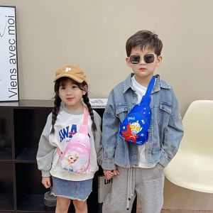 Túi đeo chéo bao tử cho bé trai bé gái túi đeo ngực mini hình spiderman elsa dễ thương E1354