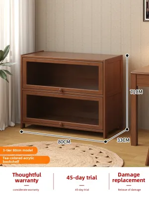 YONGJUE | Dust-proof Bookcase with Door Multilevel Storage