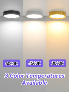 [COD] CHENBEN ไตรรงค์ ไฟดาวน์ไลท์ Led 220-265Vไฟ LED 3 สีเปลี่ยน ดาวน์ไลท์แบบติดตั้งบนพื้นผิวไฟเพดานทรงกลม5W 10W 15W 25W ไฟสปอตไลท์อะลูมิเนียมในบ้านติดอยู่กับที่ ไฟคริสต์มาส