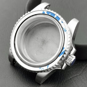 กล่องนาฬิกาโลหะสีเงินสำหรับผู้ชาย ขนาด 40.5 มม. ใช้กับกลไก NH-35-36 พร้อมกระจกแซฟไฟร์ กันน้ำลึก 50 เมตร อะไหล่และอุปกรณ์เสริมนาฬิกา