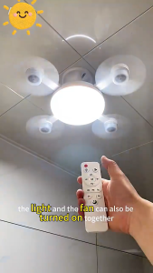 NAJIA LED Ceiling Fan Light with Remote Control 2 IN 1 Modern Design 3 Color Silent 3 Speed Wind E27 Lamp Holder for Living Room