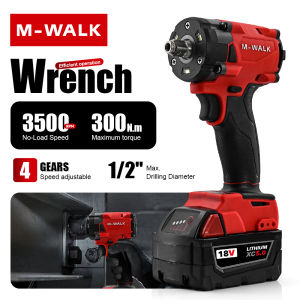 1/2" Brushless Electric Impact Wrench 300N.M Torque Removal Screw Nut Screwdriver Home Power Tools For Milwaukee 18V Battery Pin