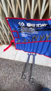 Bộ cờ lê vòng miệng nghiêng 6-32mm 15 pcs KINGTONY 1275MRN (15 PC. Offset Combination Wrench Set)