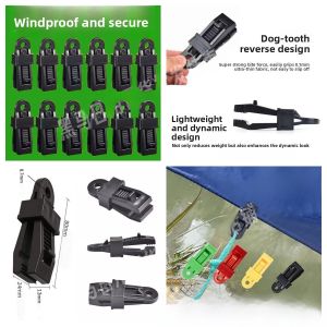 Large Size Camping Outdoor Tent Canvas Rainproof Cloth Fixing Clip Multi-Functional Wind Rope Buckle Sturdy Clamp for Tarp