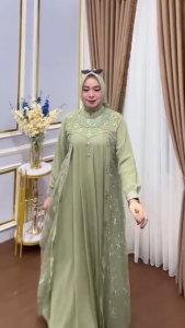 Gamis Brokat Tile Jumbo Terbaru Amara Dres BP Ceruty Babydoll Mix Brukat Aplikasi Payet Mutiara M L XL XXL 3XL Dress Kondangan Wanita Elegan Baju Muslim Remaja Model Kekinian Seragaman Pernikahan Warna Sage Tosca Mahogany Burgundy Mocca