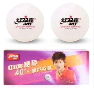 Bola Tenis Meja / Bola Pingpong DHS D40+ Cell Free Dual Ball 1 bintang isi 10pcs Putih/Kuning