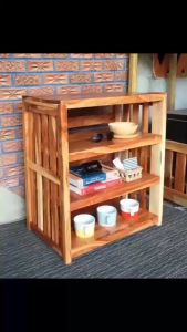 ชั้นวาง4ชั้น 35*60*70 ชั้นไม้ ชั้นวางของ ชั้นวางหนังสือ ชั้นวางของในครัว ชั้นวางไม้ โครงทำจากไม้จริง บริการเก็บเงินปลายทาง