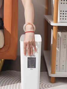 Minimalist Slim Trash Bin Dustbin without Cover Simple Design Kitchen Toilet Bedroom