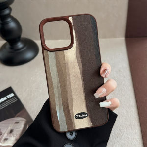 Creative Stripe Pattern Phone Case for  15Pro Max 14 17Promax Anti-Fall Soft Edge for Women Couples Retro 16Pro Trendy