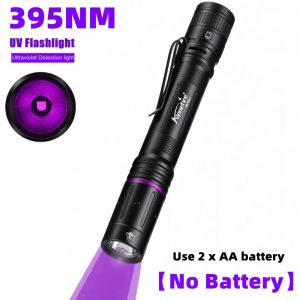 Alonefire | UV Pen Light 365nm/395nm High Bright Blacklight Flashlight Money Fluorescent Check Pet Stain Cat Tinea Invisible Ink Marker Lamp