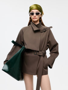 Green Short Coat Jacket British Style Vintage Design Sensation Elegance Autumn New Arrival Womens Premium Quality Windbreaker