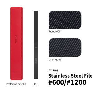 DSPIAE AT-FX Professional File DLC-Coated Stainless Steel Double-Sided Grit Mesh Sanding Tool for ABS PS Resin Model Hobby