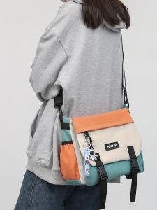 Large Capacity Mens Crossbody Bag Casual Style Student Workwear Leisure Trendy Brand Shoulder Bag Soft Handle Street Style