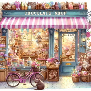 Street Chocolate Shop Diamond Mosaic Jigsaw Puzzle 500 1024pcs For Adults Home Decor Gift Brain Teaser Family Game