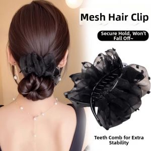 Elegant Flower Scrunchie Hair Clip