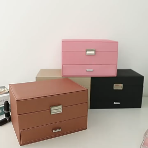 SG Gadget® Large Capacity PU Jewelry Storage Box Multi-layer Jewelry Organizer Drawer Jewelry Necklace Ring