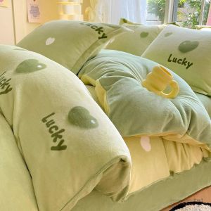 baomafanxi | Bộ Drap Giường Lông Cừu Hai Mặt