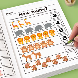 Interactive math learning workbook featuring worksheets for tracking adding and subtracting numbers from 1 to 20 - colored pa