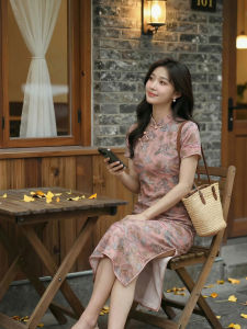 Spring/Summer Elegant Youthful Cheongsam Dress Short Sleeve Breathable