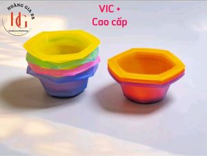 Bộ chén nhuộm 7 cái VIC+ Cao cấp 7 sắc cầu vồng  dành cho salon tóc