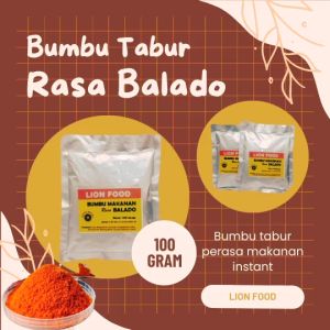 lion food ALA SHIHLIN BUMBU TABUR RASA BALADO KEMASAN 100 GRAM