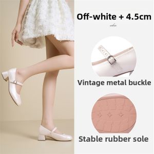 Josiny | New Summer Round Toe Buckle Strap Chunky Heeled Mary Janes