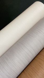 Wallpaper Dinding Vinyl Polos Bertesktur Serat Kayu Dark Grey Light Grey Cream Brown White