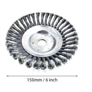 Steel Wire Wheel Garden Weed Brush Lawn Mower Grass Eater Trimmer Brush Cutter Tools Garden Grass Trimmer Head Weed Brush