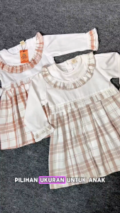 Little Esquina Dress anak perempuan lengan panjang model tunik kode LE 2089