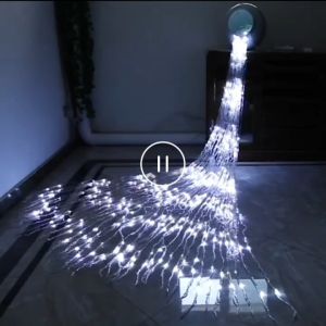 Lampu Hias Dekorasi Dinding Tirai Mode Air Terjun Waterfall Meteor Shower Light 3 x 3 Meter 320 LED