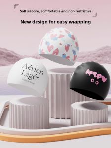MONLEYTA | German Silicone Swimming Cap Men Women High Aesthetic Waterproof Professional Large Head Size Non-Tightening Long Hair Friendly