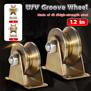 MaxPlus Groove Wheel Stainless Steel Sliding Door Roller for Inverted Track Rolling Gate Wire Rope Rail