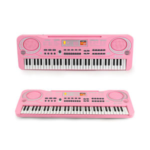 Electronic Children Piano Keyboard 61 Keys Organ with Microphone Stickers Education Toys Musical Instrument Gift for Beginner