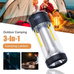 Senter Lentera Camping LED Lampu Berkemah Type-c 4 Modern Lampu Tenda Portabel Lentera Lampu Darurat