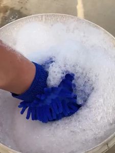 Double Sided Microfiber Washable Car Wash Gloves /Car Care Accessories Cleaning Cloth Mitten