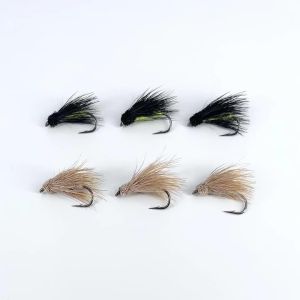 6PCS Fly Fishing Flies Deer Hair Grasshopper Dry Fly For Trout Bass Panfish Fishing Fly Floating Lure Baits